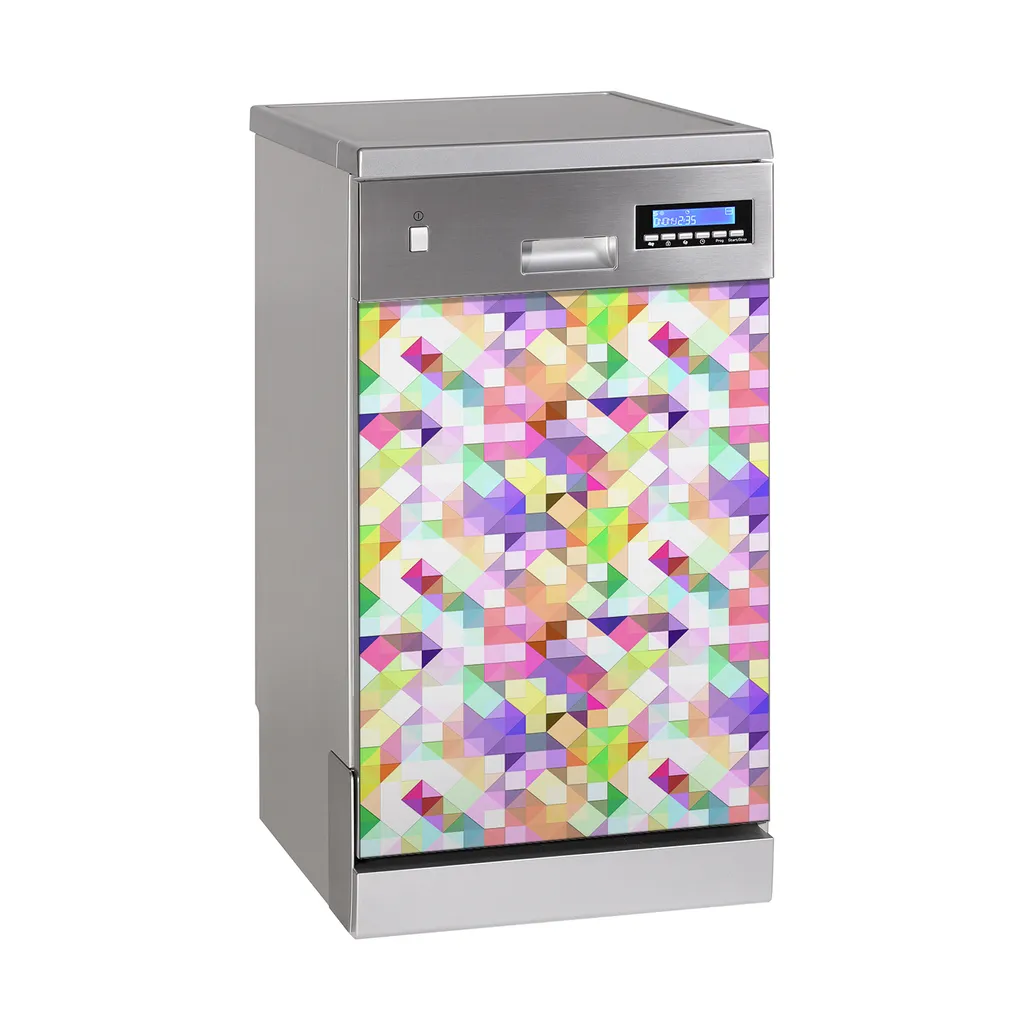 Magnet Folie für Geschirrspüler Magnete Geschirrspüle Magnet für Spülmaschine 45x70 cm Nachbildung - Farbenfrohe Mosaik